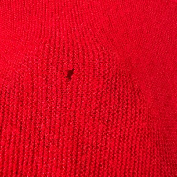Vintage Izod Lacoste Sweater Mens Large Grandpa Christmas Red Vneck USA *READ* - Picture 11 of 11